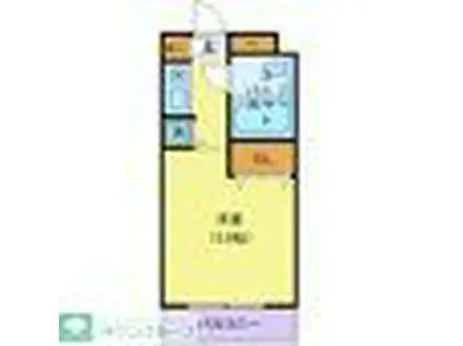 リーヴェルステージ綱島RIO(ワンルーム/2階)の間取り写真