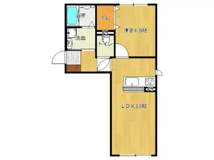 シャーメゾンオオタ(1LDK/1階)の間取り写真