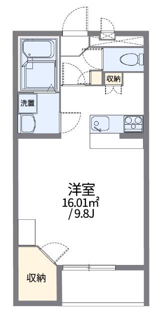レオパレスコスモスカイ(1K/2階)の間取り写真