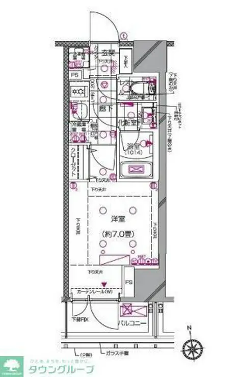ピアース南麻布 6階階 間取り