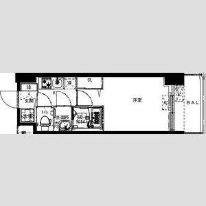 ALIVIS福島海老江(1K/12階)の間取り写真