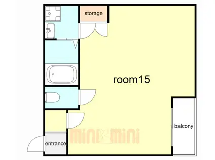 平野レジデンス(ワンルーム/3階)の間取り写真