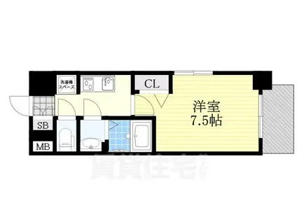 レシオス天王寺(1K/7階)の間取り写真