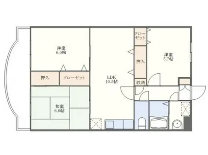LIBERTEI(3LDK/3階)の間取り写真