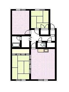 花咲第一マンション(3LDK/3階)の間取り写真