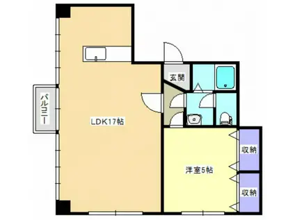第一寿ビル(1LDK/7階)の間取り写真