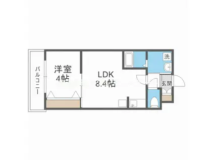 H-MAISON御幣島II(1LDK/2階)の間取り写真
