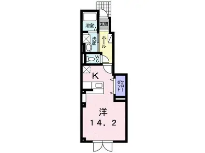 ＪＲ室蘭本線 錦岡駅 バス乗車時間：7分 最寄りバス停で下車 徒歩4分 2階建 築15年(ワンルーム/1階)の間取り写真