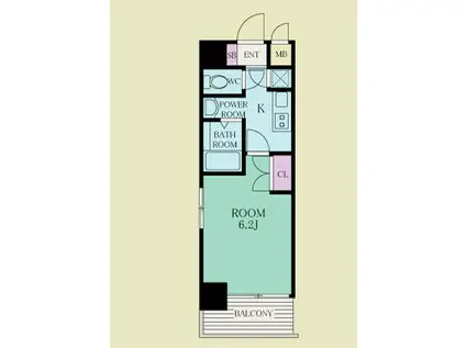 ジュネーゼ梅田北プラウディア(1K/3階)の間取り写真