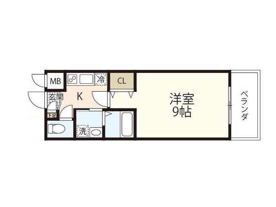 TOR1STBLD(1K/7階)の間取り写真