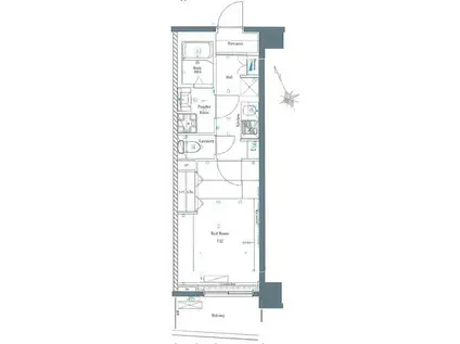 AZEST上板橋II(1K/2階)の間取り写真