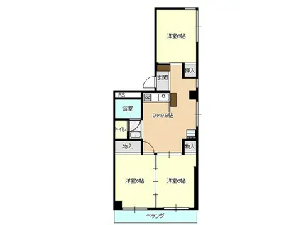 N.TOWER(3DK/4階)の間取り写真