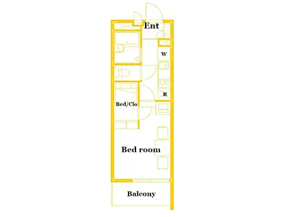 レオパレスメモラブルI(1K/2階)の間取り写真
