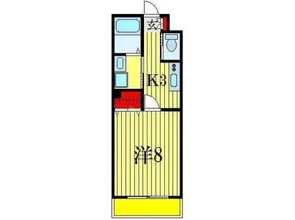 LEO弐拾六番館(1K/4階)の間取り写真