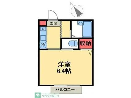 シャーメゾンROSE(1K/1階)の間取り写真