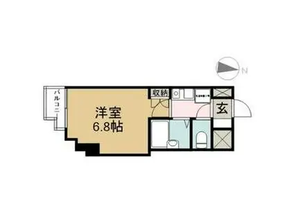 SKYマンション八田(1K/8階)の間取り写真