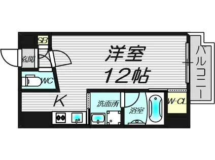 RICHE NAGAMOTO(ワンルーム/6階)の間取り写真