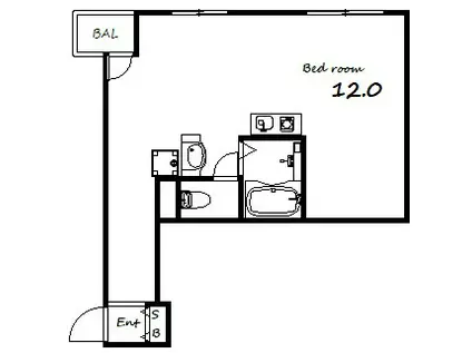 ノベラ御幸通(1K/3階)の間取り写真