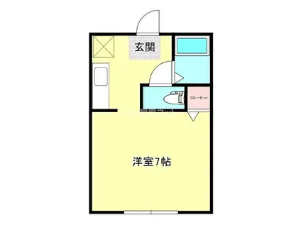 城崎藤野ビル(ワンルーム/2階)の間取り写真