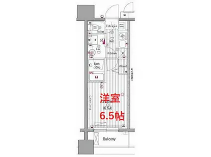 ガーラ・ステージ川崎(1K/8階)の間取り写真