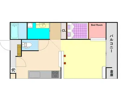 サンファスト東中野(1LDK/1階)の間取り写真