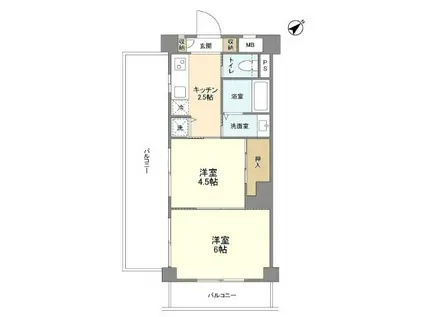 サンヒルズ赤塚(2K/7階)の間取り写真