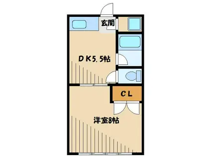 サンハウス相南(1DK/1階)の間取り写真