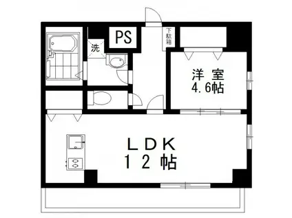 レジデンスYJ(1LDK/8階)の間取り写真