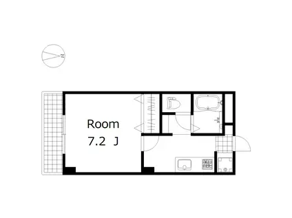 ＪＲ高崎線 新町駅(群馬) 徒歩45分 3階建 築29年(1K/2階)の間取り写真