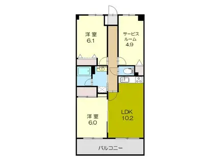 グレージュ和光弐番館(2SLDK/2階)の間取り写真