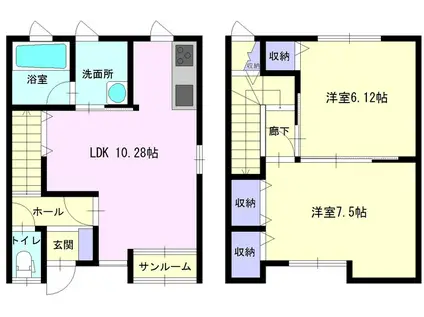 LES FRERES(2LDK/1階)の間取り写真