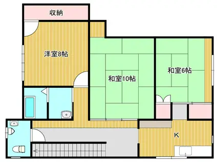 山本ビル(3K/2階)の間取り写真