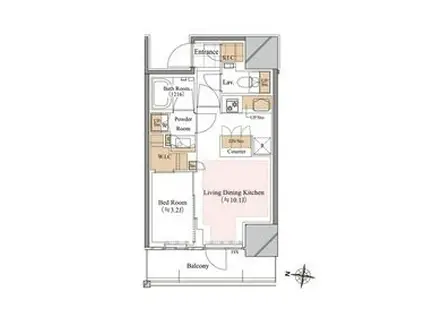 ブランシエスタ白山(1LDK/13階)の間取り写真