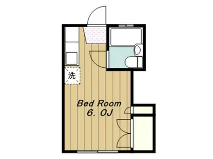 Uトピア(ワンルーム/2階)の間取り写真