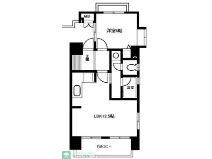 コンフォート・リセ(1LDK/7階)の間取り写真