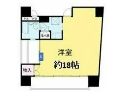 イヌイハイム市谷(ワンルーム/5階)の間取り写真