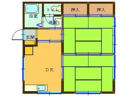 スペランツァ本庄(1DK/2階)の間取り写真