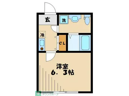 カーサ・エテルナ西橋本(1K/1階)の間取り写真