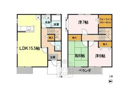 レジデンスK(3LDK/1階)の間取り写真