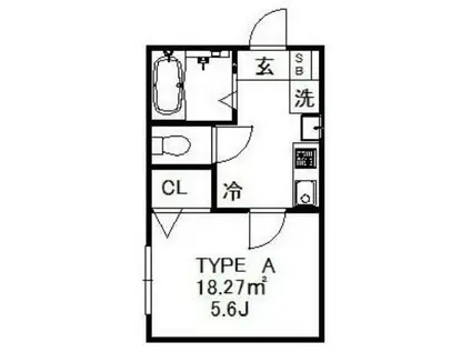 ベル・ノワール・ケー(1K/3階)の間取り写真