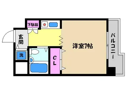 ジョイフル東灘(ワンルーム/1階)の間取り写真