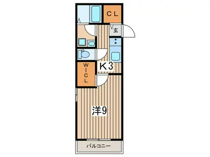 ベイコート和田町B棟(1K/1階)の間取り写真