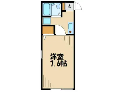 三和コーポ(1K/1階)の間取り写真
