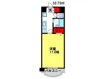 マウンテンビレッジ7(1K/7階)の間取り写真