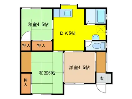 前川ハイツ(3DK/1階)の間取り写真