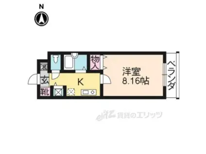 メゾン・ド・ムラジⅡ(1K/2階)の間取り写真