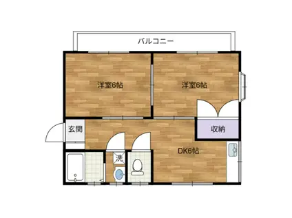 エトワール宮津台A棟(2DK/1階)の間取り写真