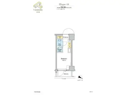 TOMORE田端(ワンルーム/5階)の間取り写真