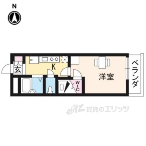 レオパレスカップラス(1K/3階)の間取り写真