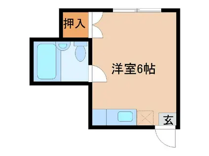 楠ハイツ 2号館(ワンルーム/2階)の間取り写真